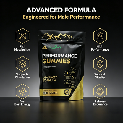 Menvitals Premium Shilajit Performance Gummies |Energy, Stamina & Endurance |100% Natural | FDA&GMP&Halal