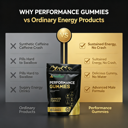 Menvitals Premium Shilajit Performance Gummies |Energy, Stamina & Endurance |100% Natural | FDA&GMP&Halal