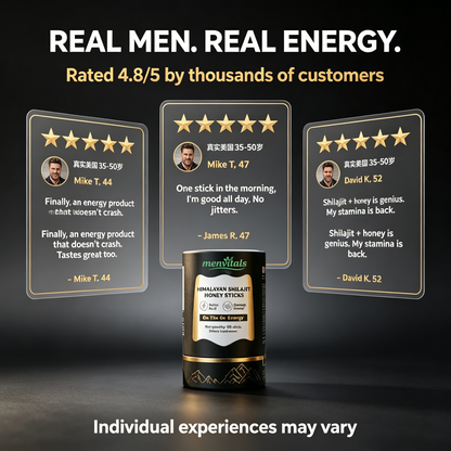 Menvitals Premium Shilajit Honey Sticks Energy, Stamina & Endurance |100% Natural | FDA&GMP&Halal